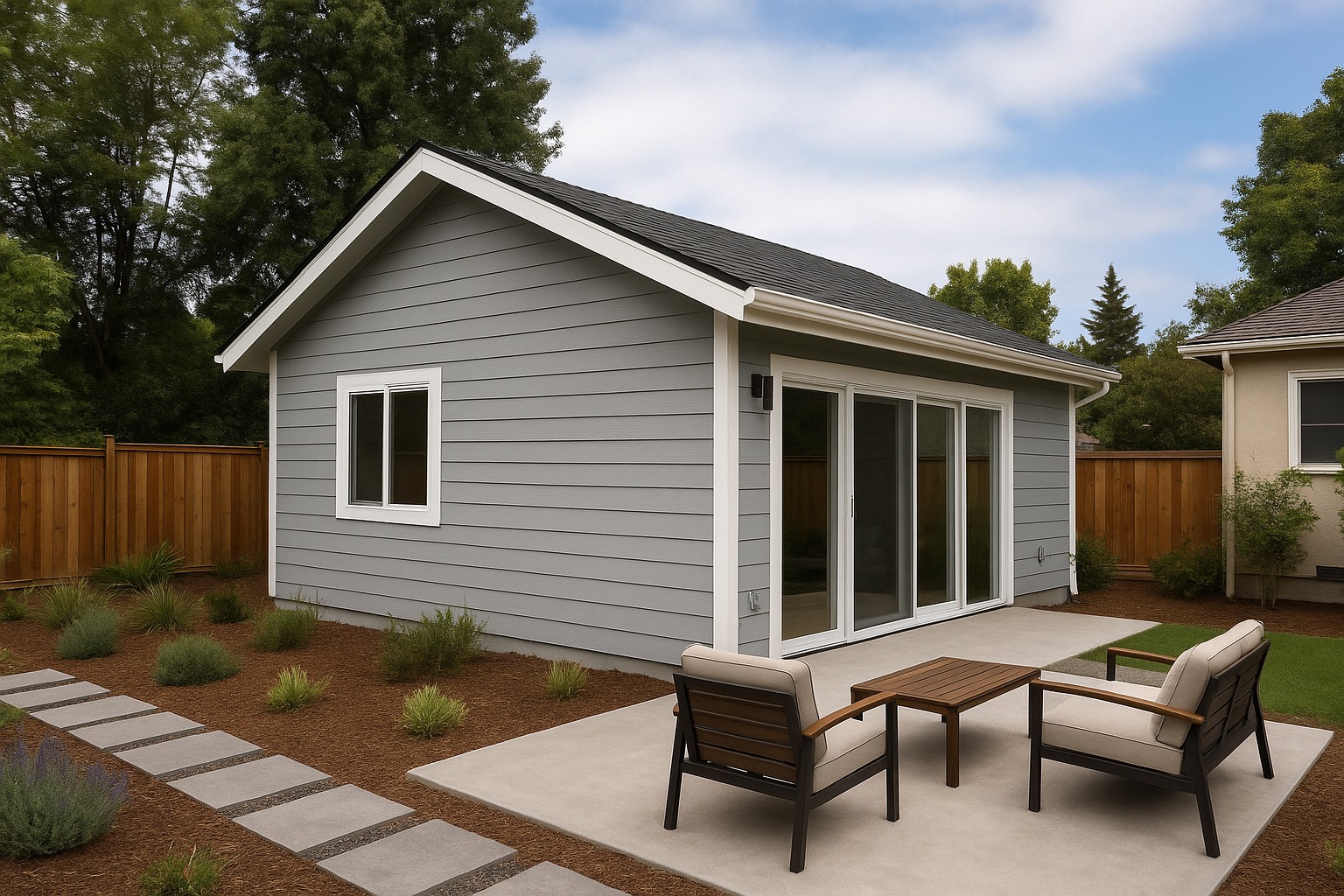 Garage conversion ADU in Portland with modern interior